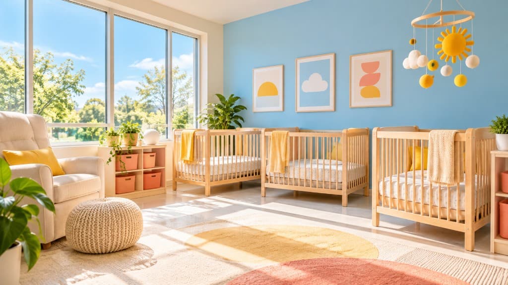 Nurturing play and rest space in a home-based childcare program